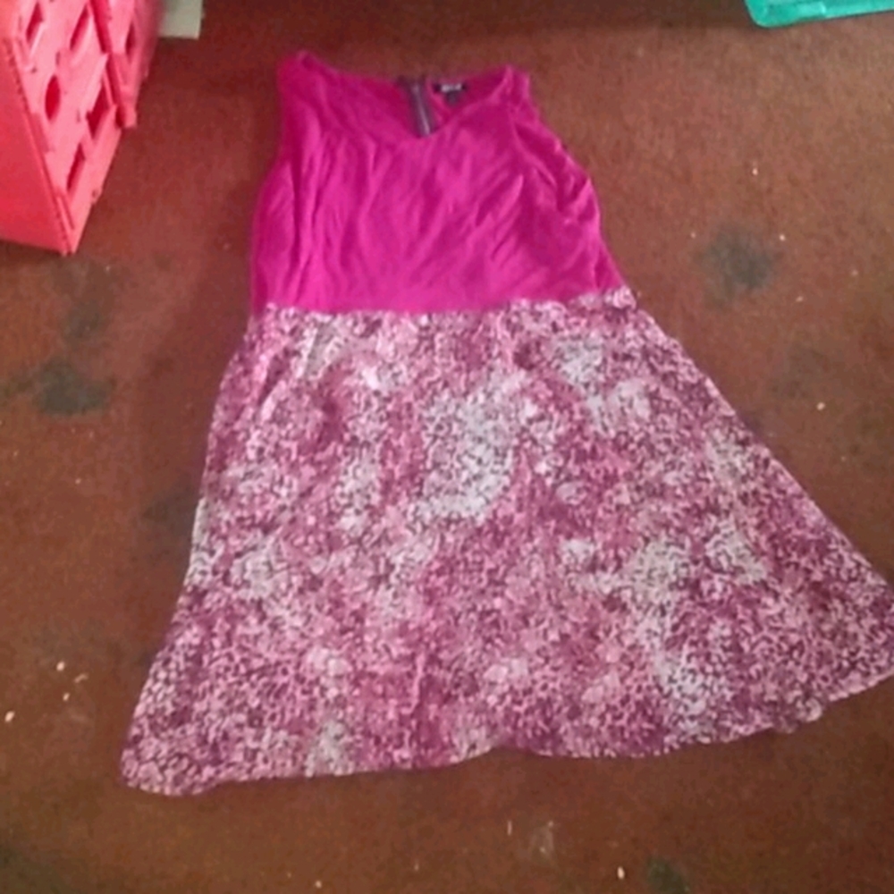 A magenta dress